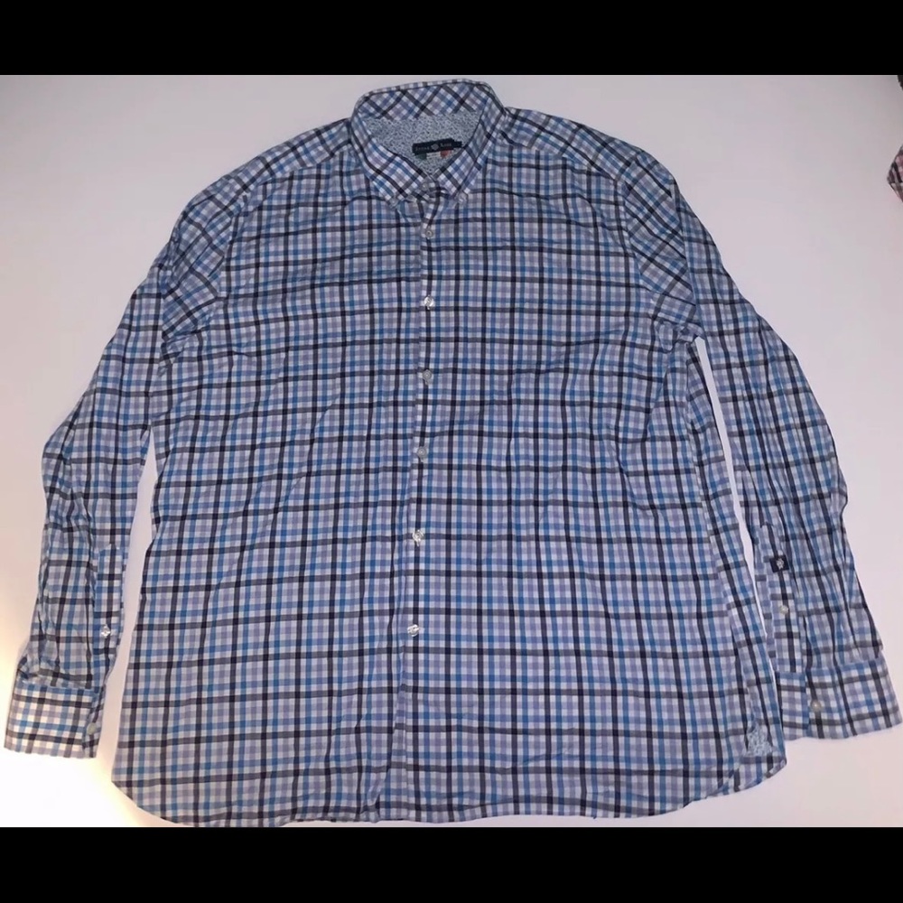 Stone Rose Men’s Long Sleeve Button Up Shirt Sz 7